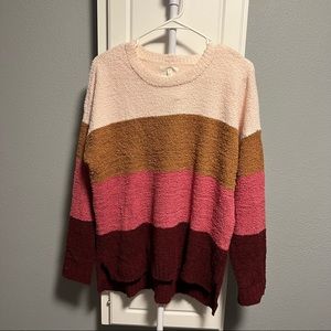 Maurices Color Block Sweater L